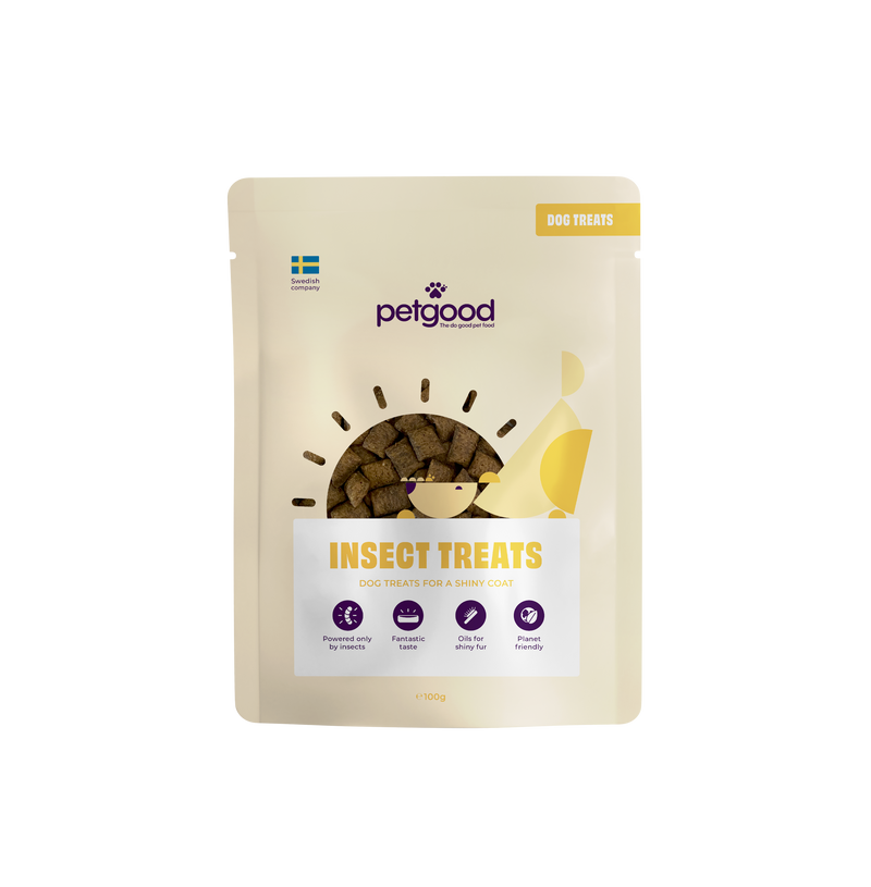 Insect-based skin & fur treats for dogs